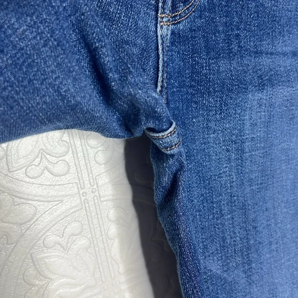 MOTHER High Waisted Double Looker Ankle Fray Embroidery Jeans Fruit Cart… - Picture 12 of 16